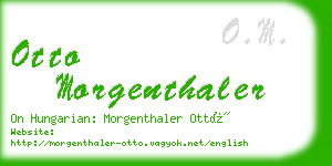 otto morgenthaler business card